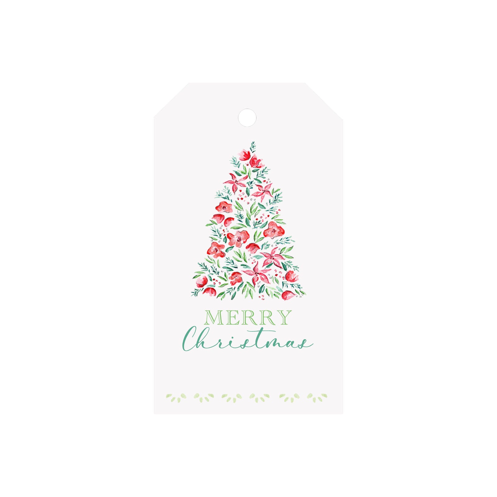 Poinsettia Tree Luggage Gift Tags