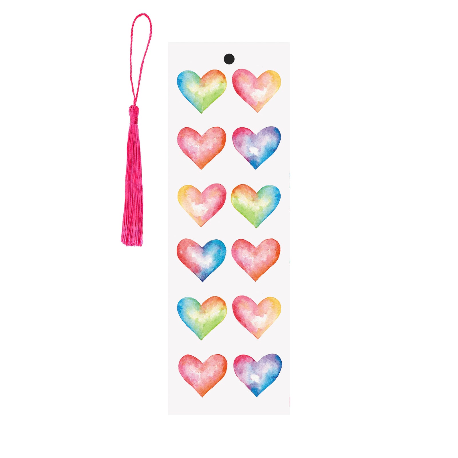 Bookmark- Rainbow Hearts