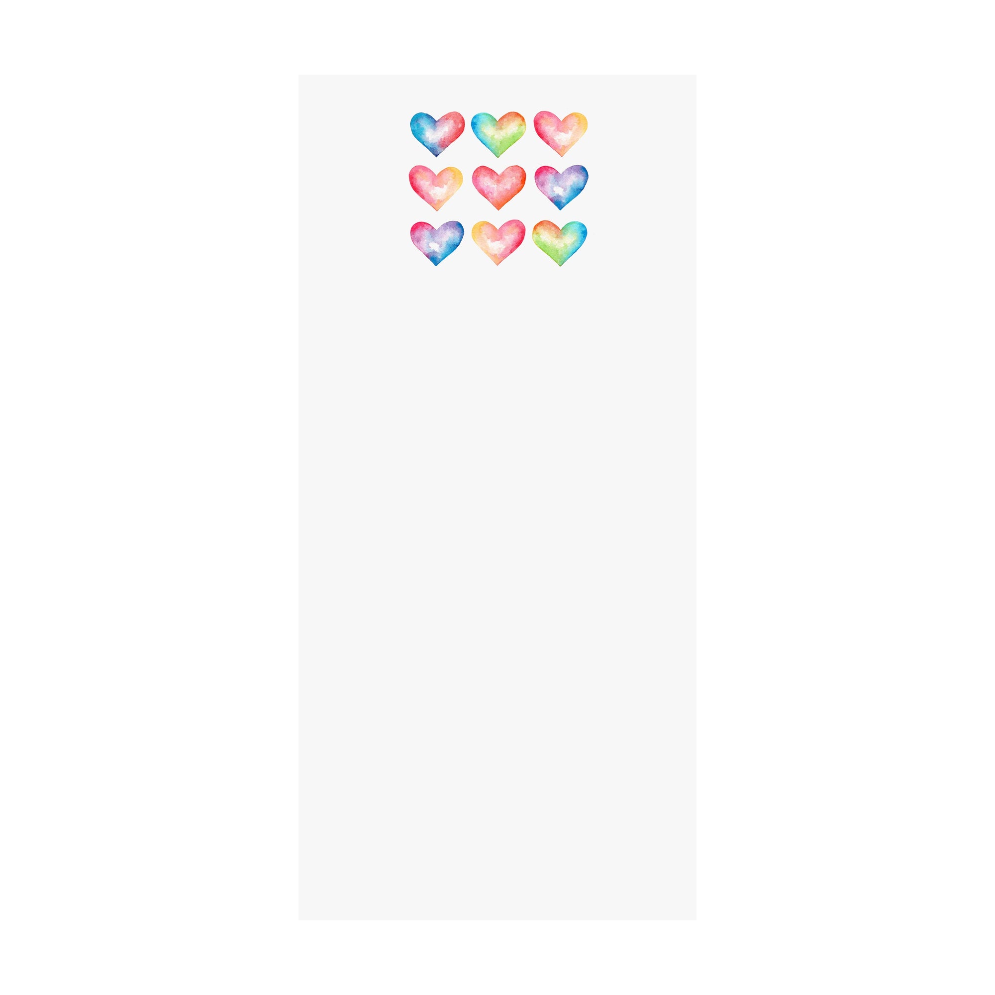 Rainbow Hearts Notepad