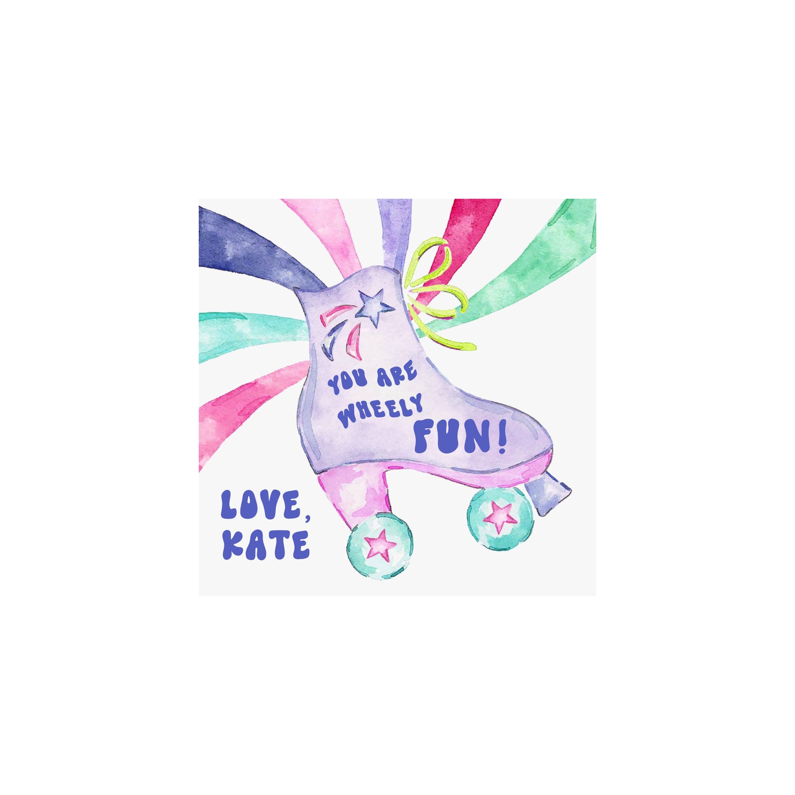 Rollerskate Valentine Gift Tags & Stickers