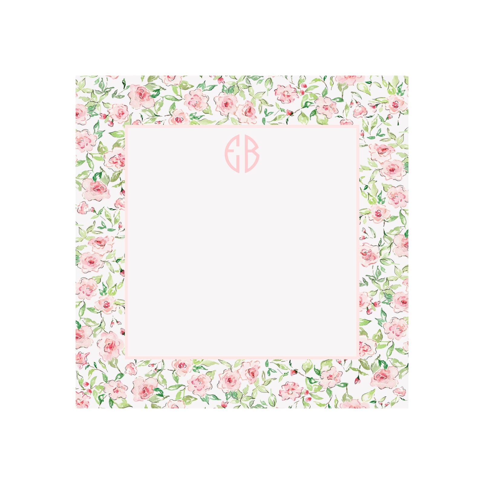 Rose Garland Notepad- Personalized