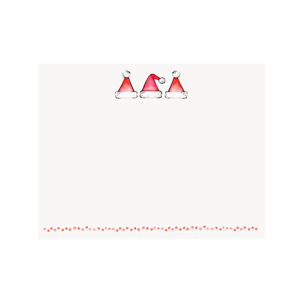 Santa Hats Holiday Note Card - Brake Ink Stationery