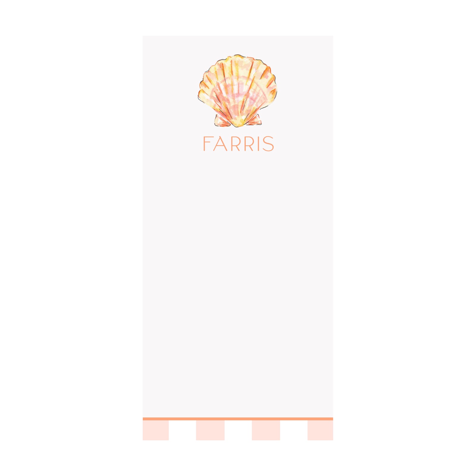 Seashell Notepad- Personalized