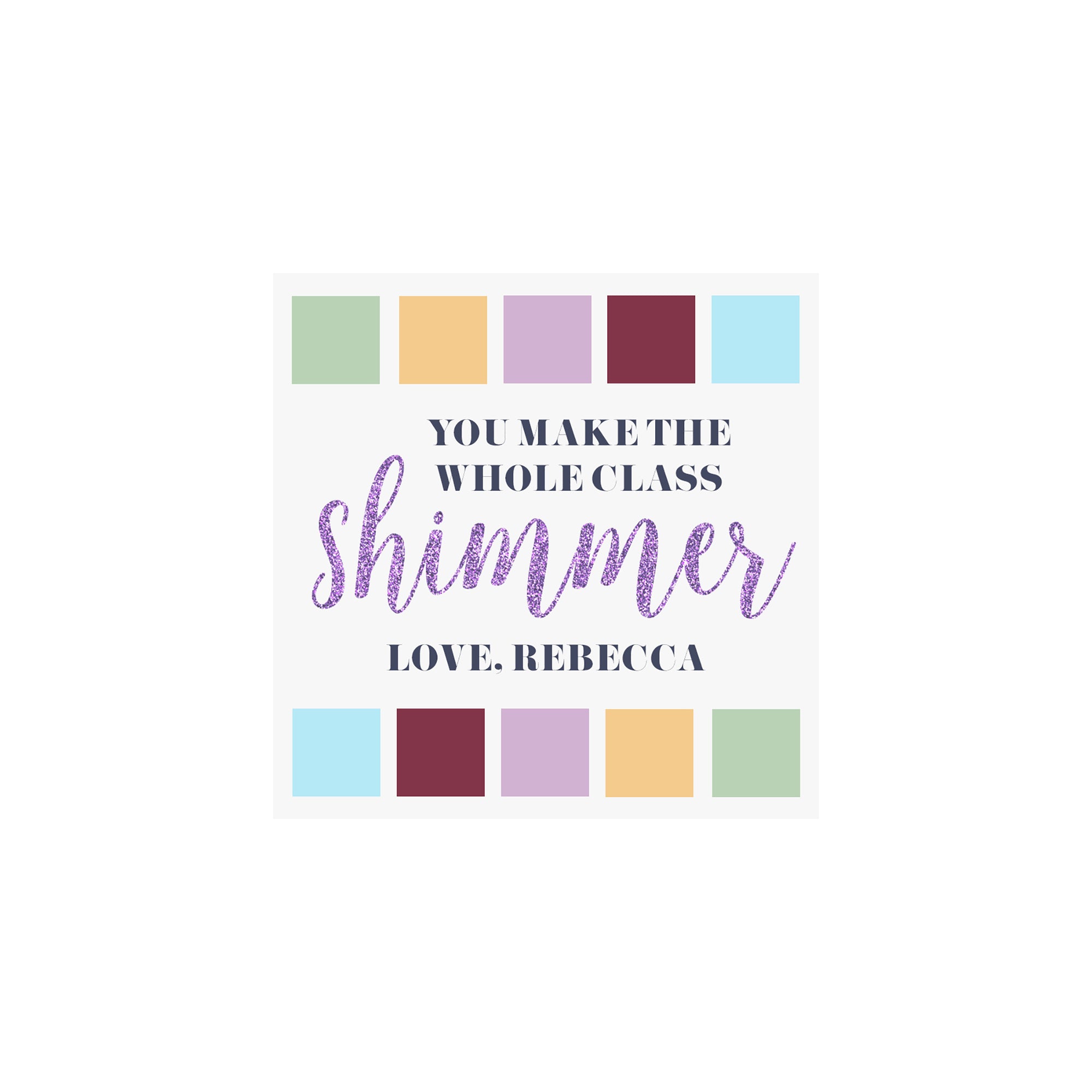 Shimmer Valentine Gift Tags & Stickers