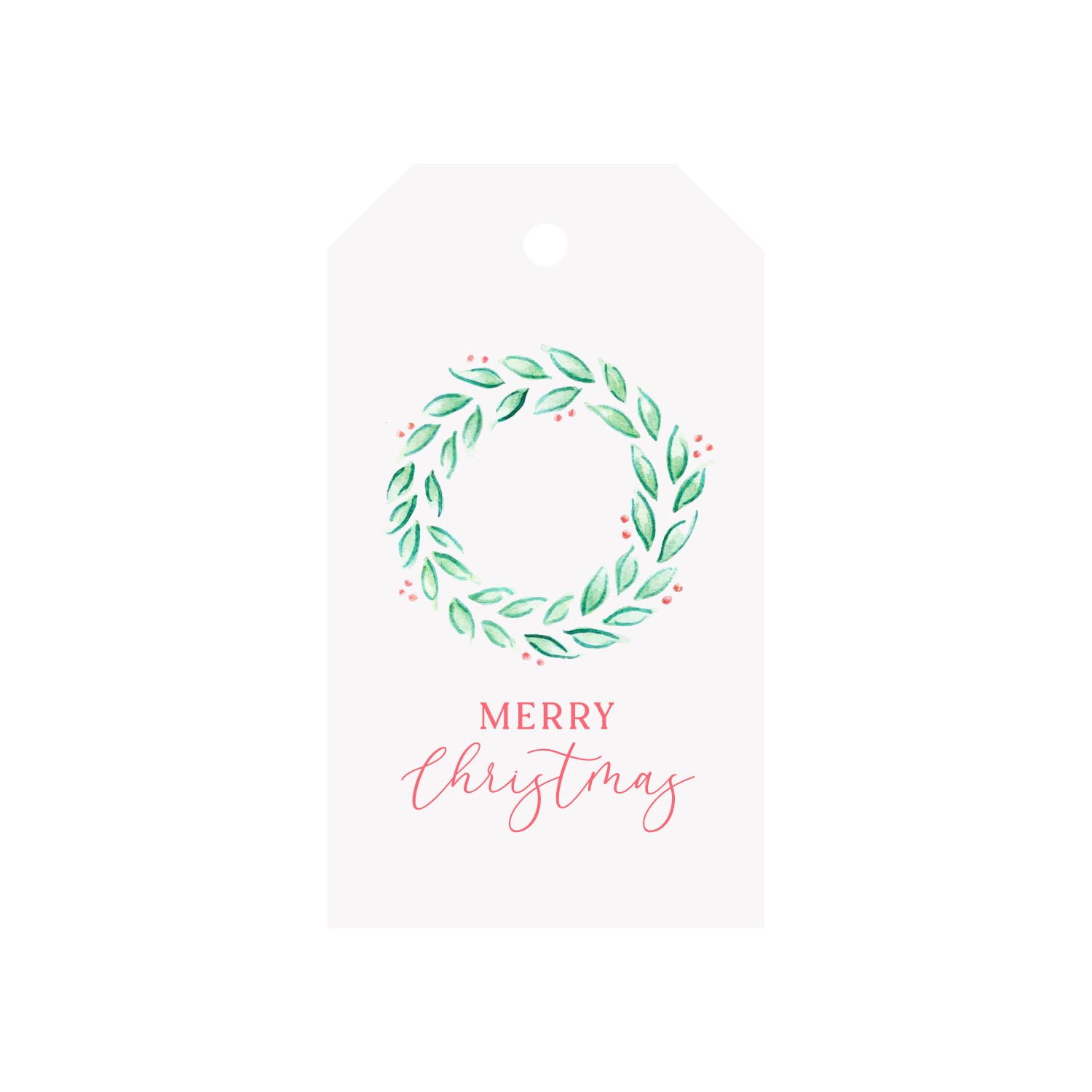 Simple Wreath Luggage Gift Tags
