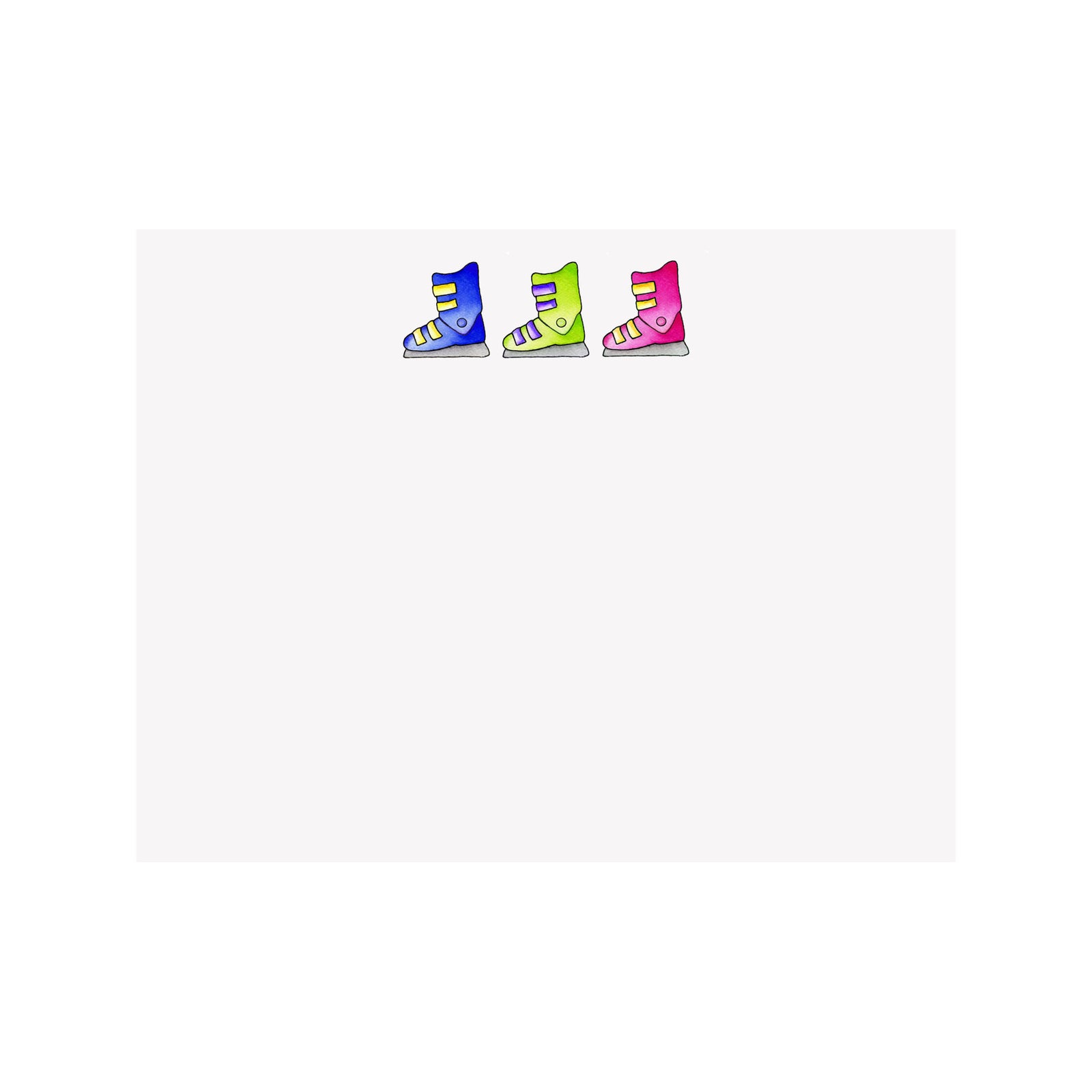 Ski Boots Note Card