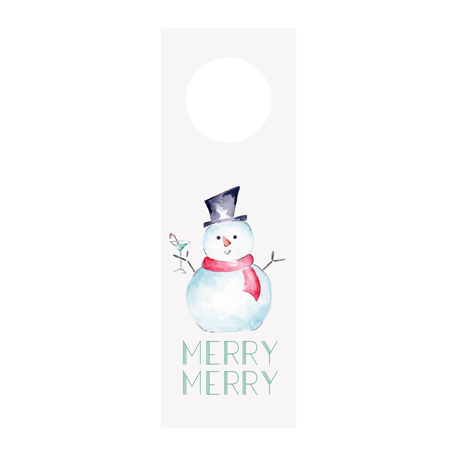 Snowman Bottle & Wine Tag
