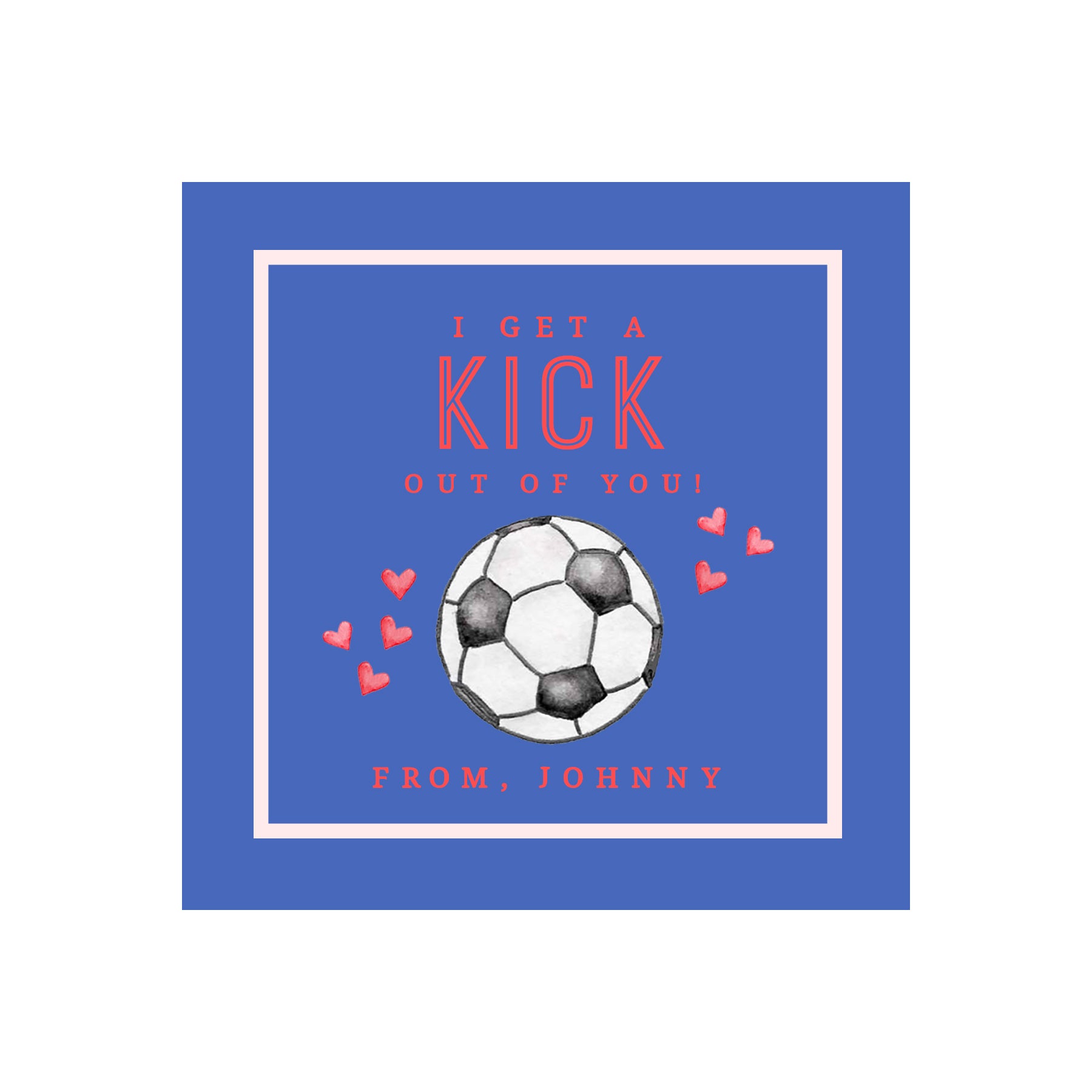 Soccer Valentine Gift Tags & Stickers