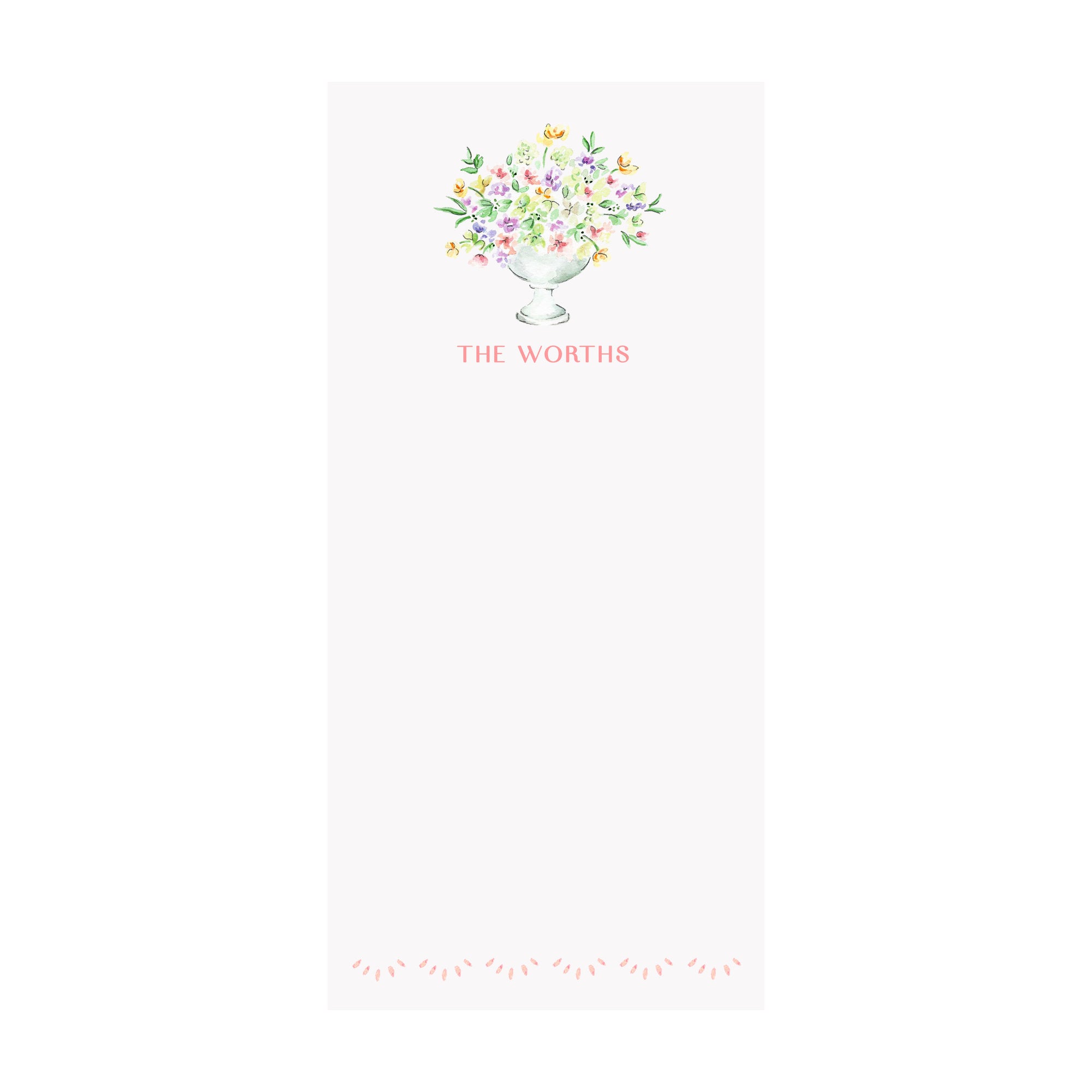 Spring Arrangement Notepad- Personalized