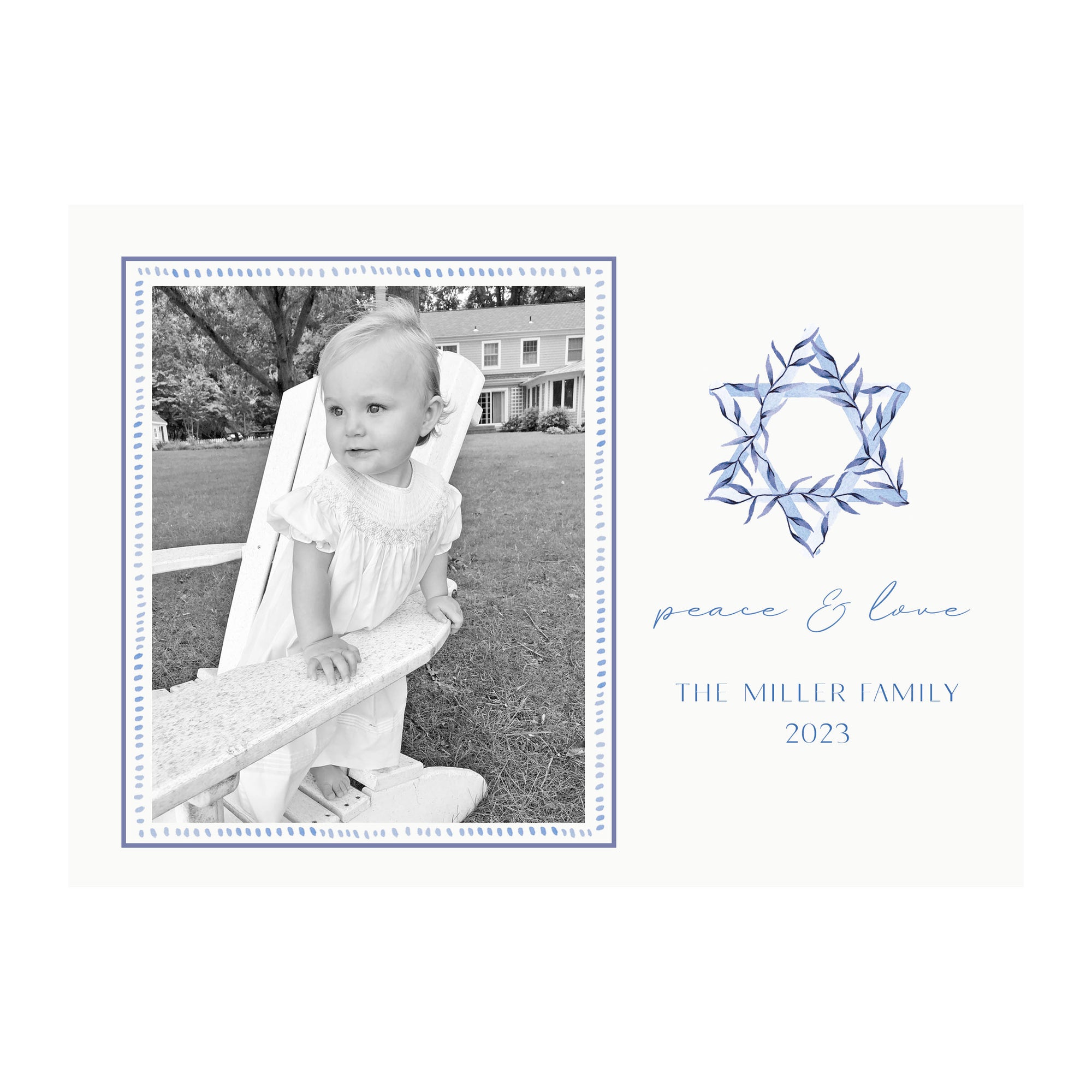 Star of David Holiday Photo Cards