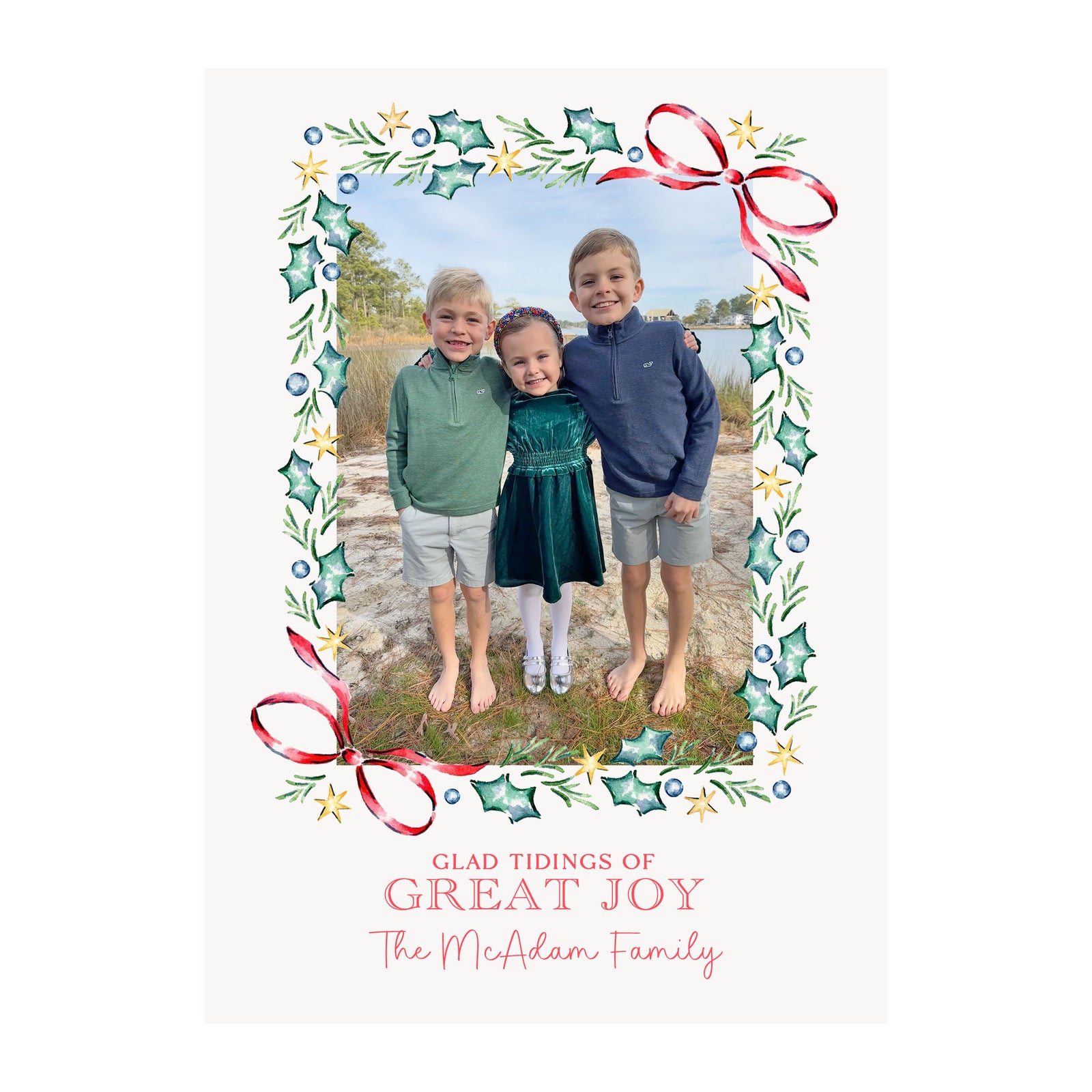 Starry Garland Holiday Photo Cards