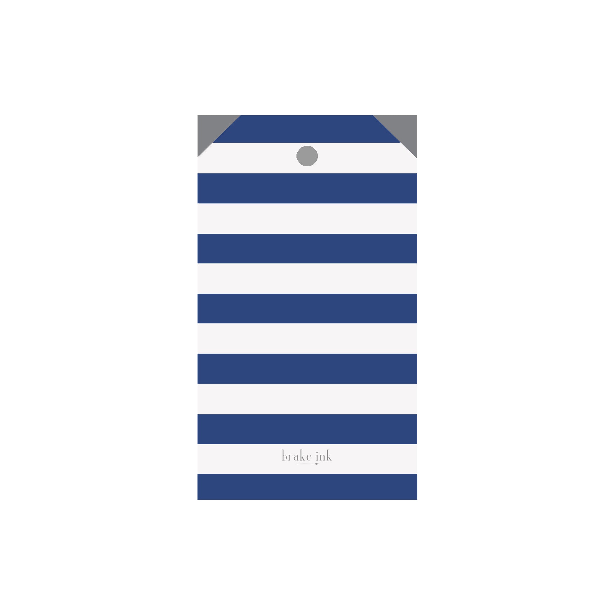 Striped Blue Bow Personalized Luggage Gift Tags