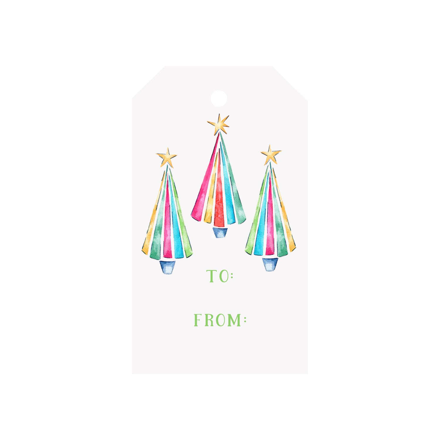 Vibrant Trees Luggage Gift Tags