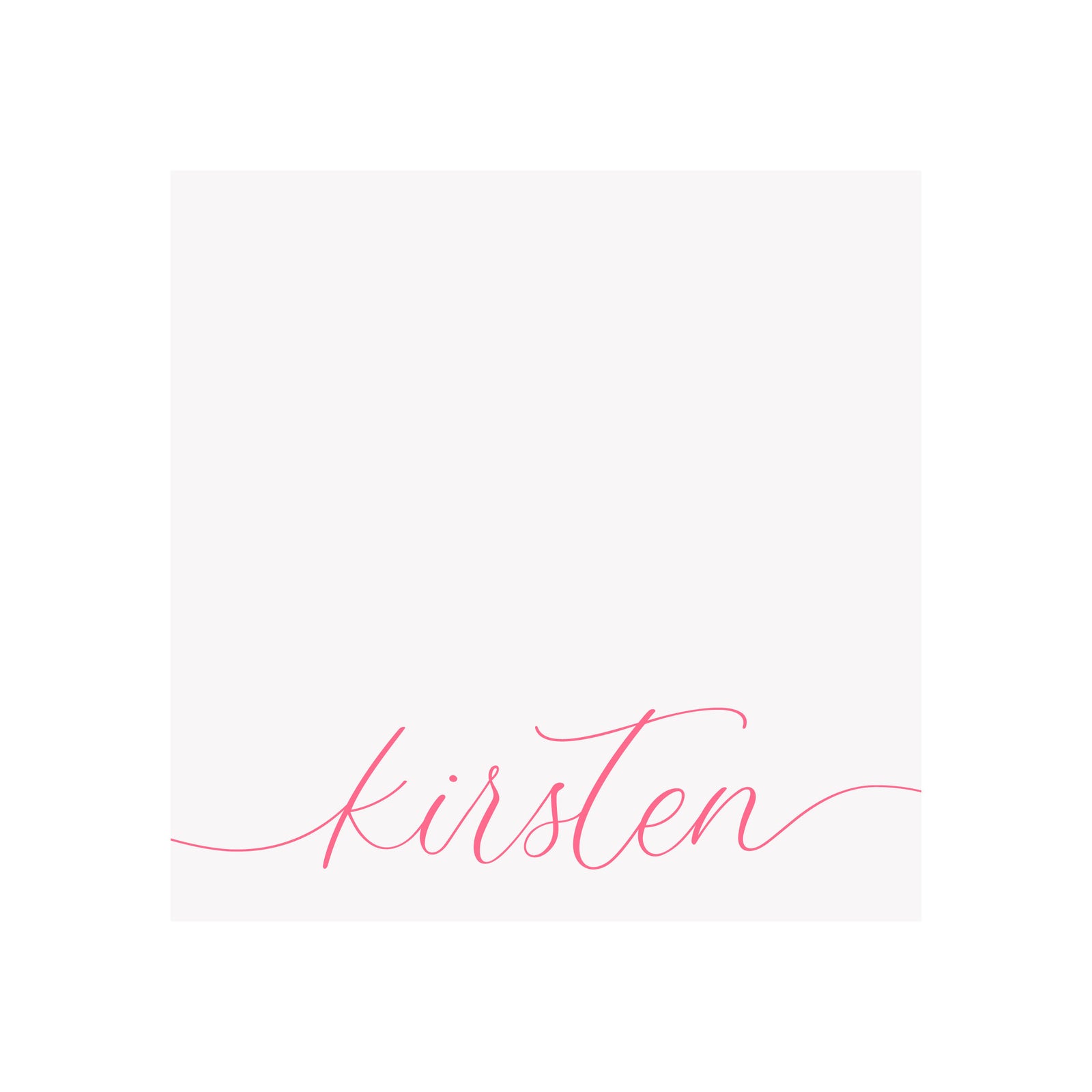 Personalized Swash Script Notepad- Assorted Colors