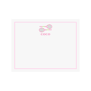 Tennis Vintage Racquet Stationery- Blue