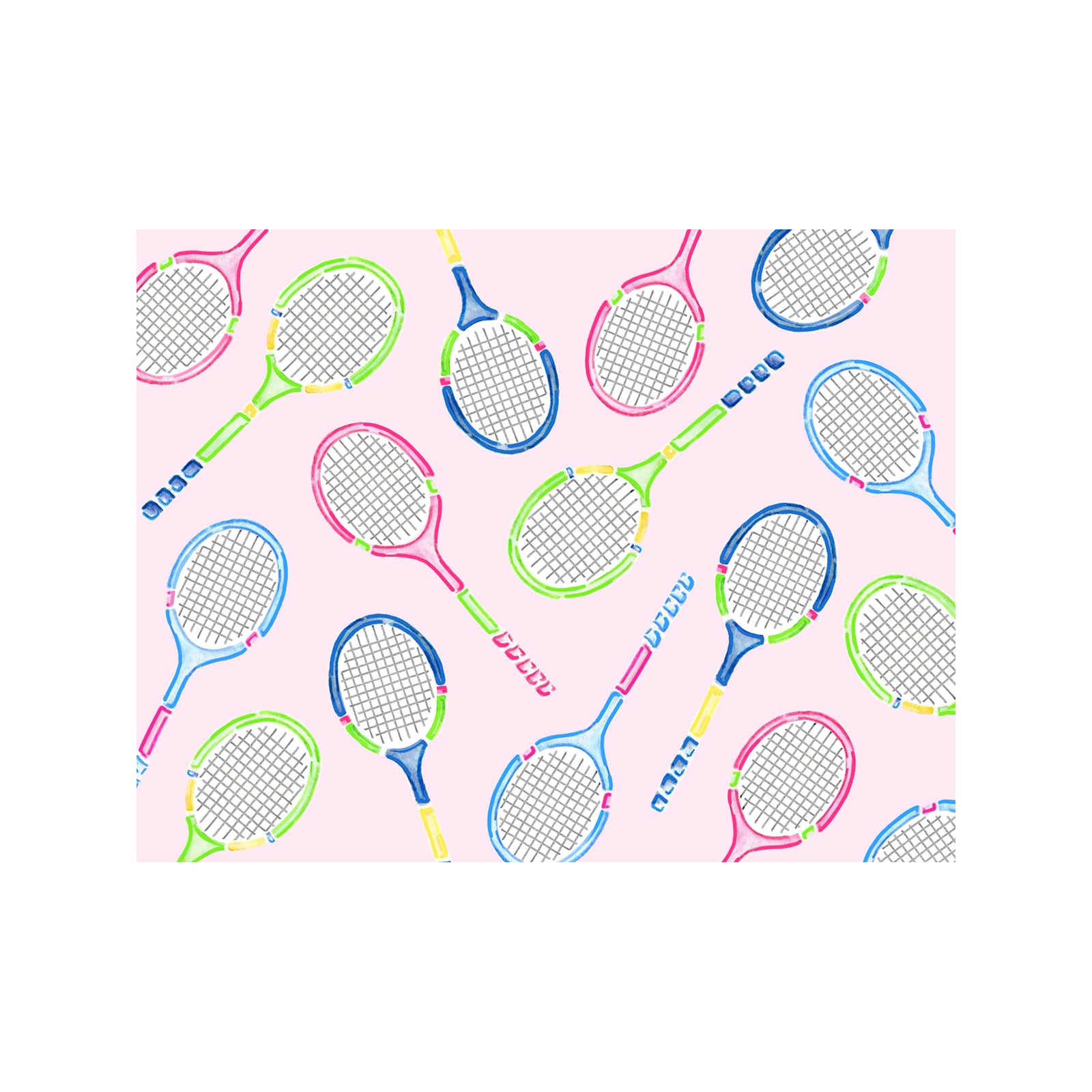 Tennis Raquets Note Cards