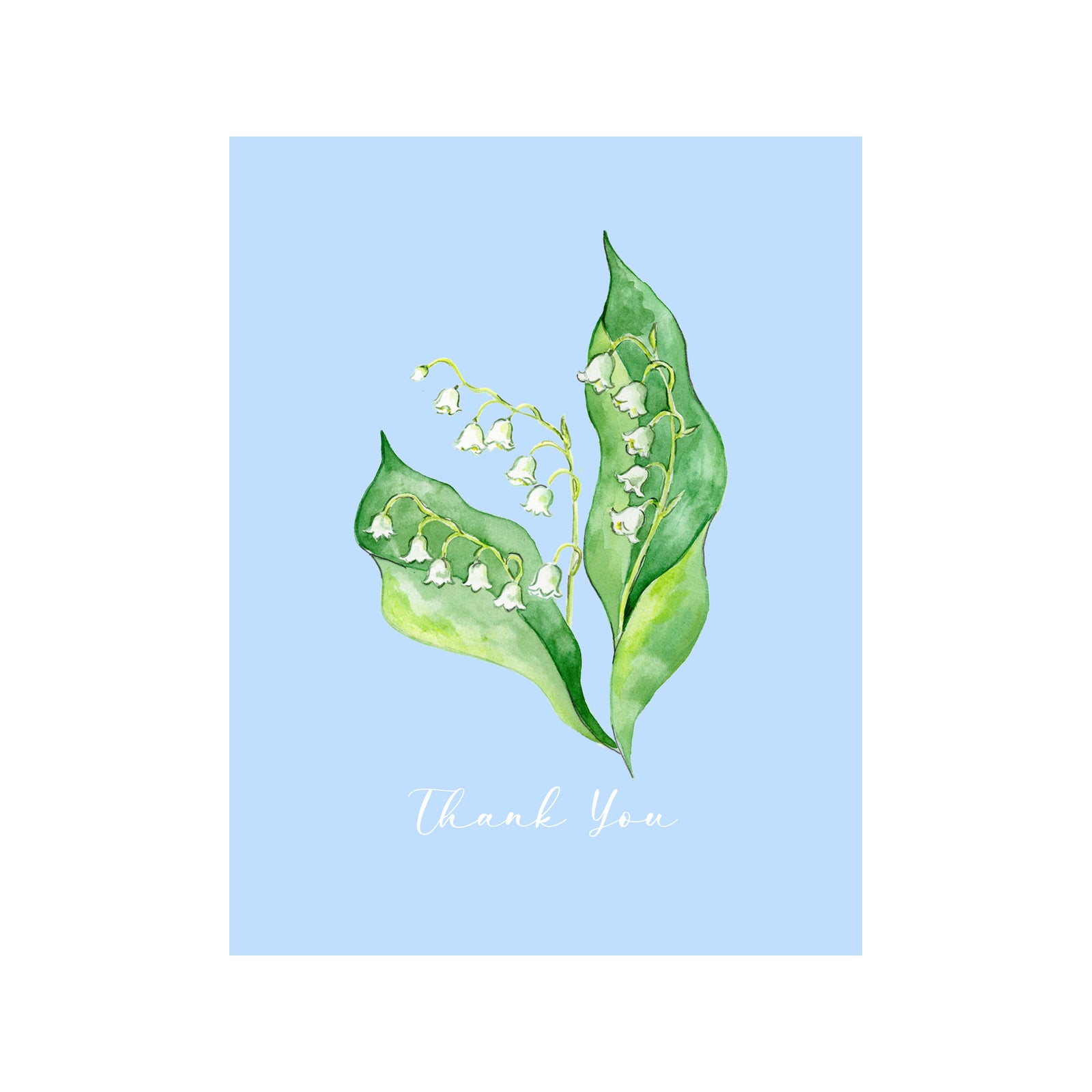 Thank you Lily of the Valley Greeting Card