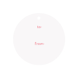 Thin Pine Circular Round Gift Tags