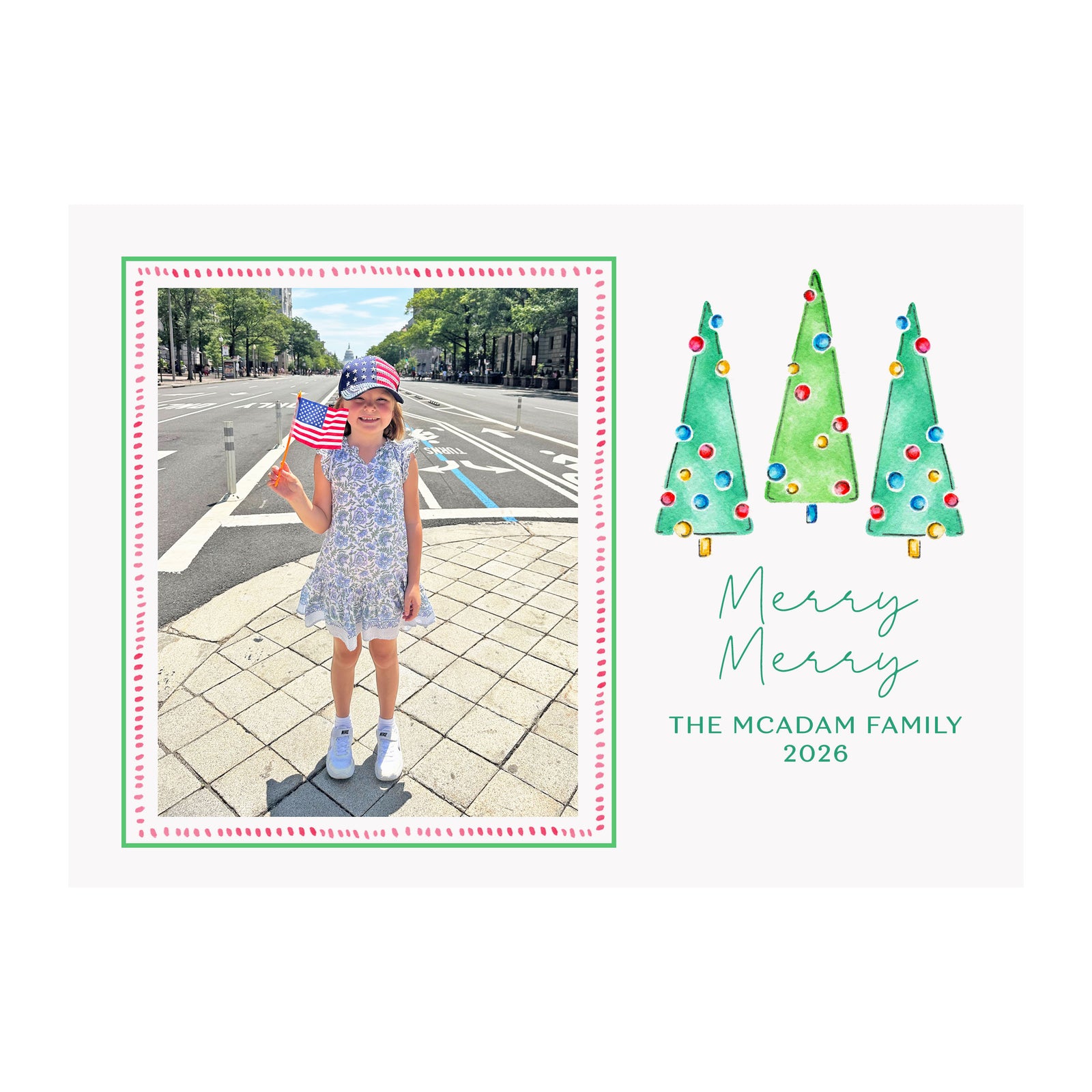 Tree Lights Holiday Photo Cards