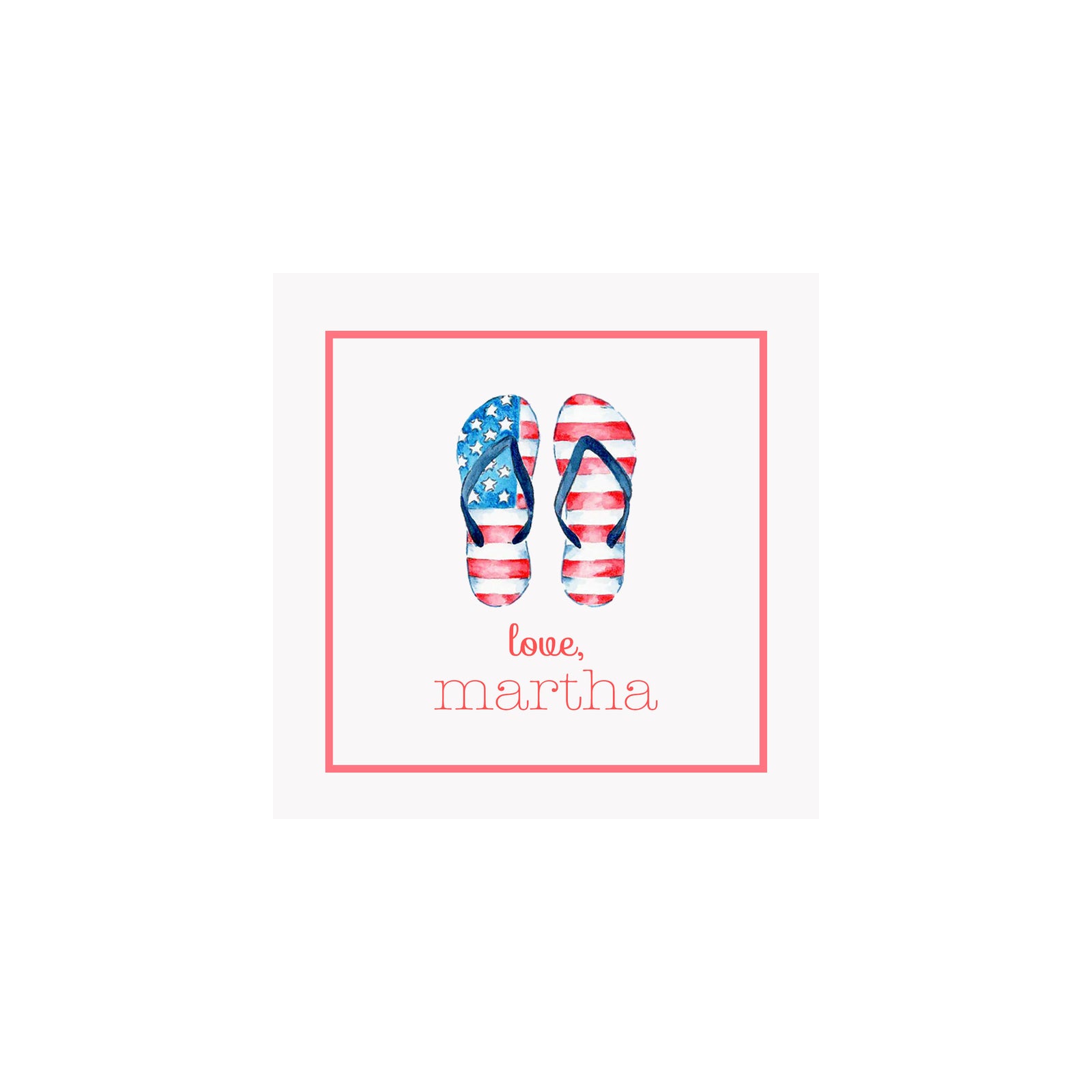 USA Flip Flops- Gift Tags & Stickers