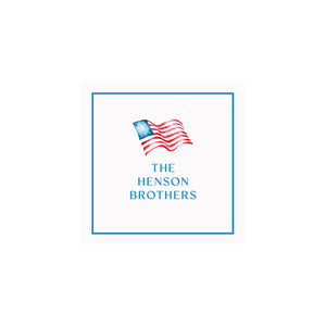 American Flag- Waving Flag- Gift Tags & Stickers