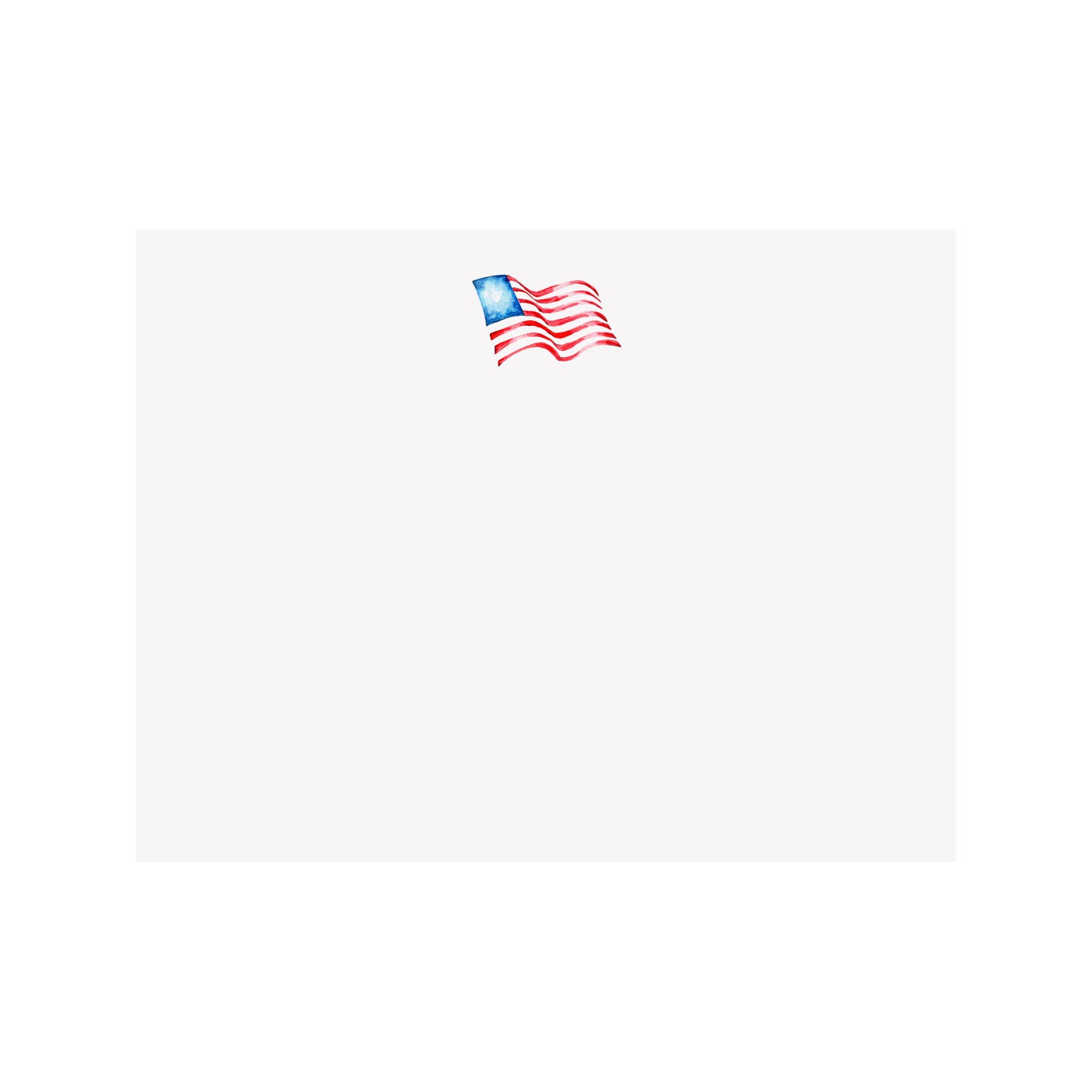 American Flag - Waving Flag- Note Card