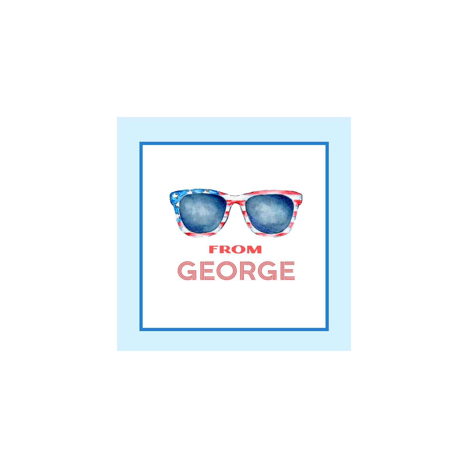 USA Sunglasses- Gift Tags & Stickers