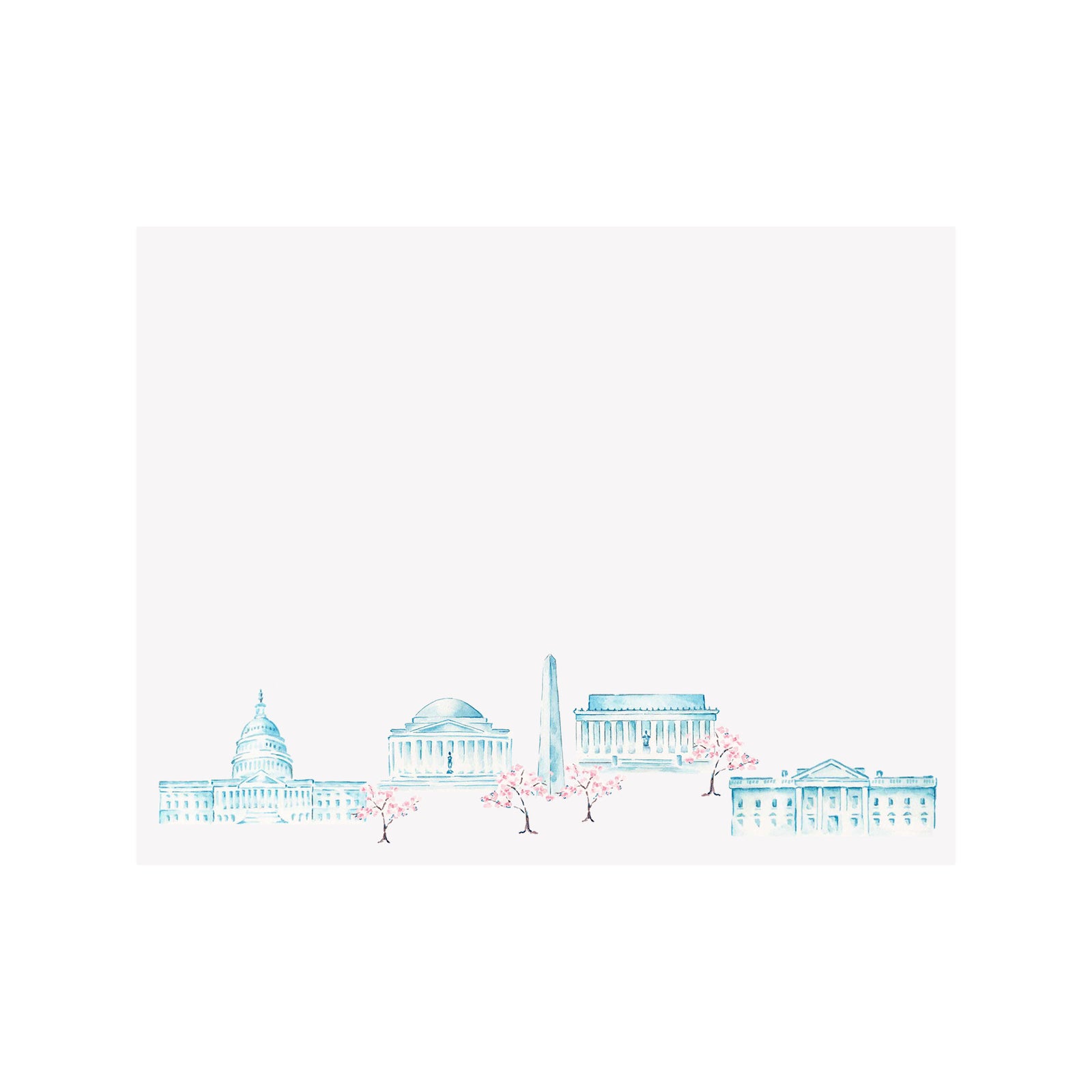 Washington DC Monuments Note Card