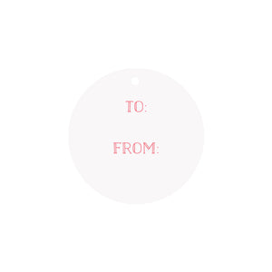 Wavy String Lights Circular Round Gift Tags