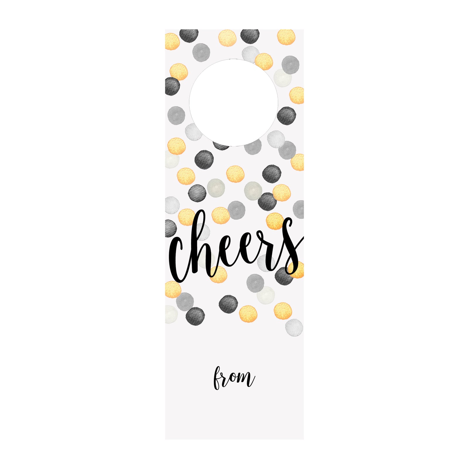 Champagne Dots Wine Tag