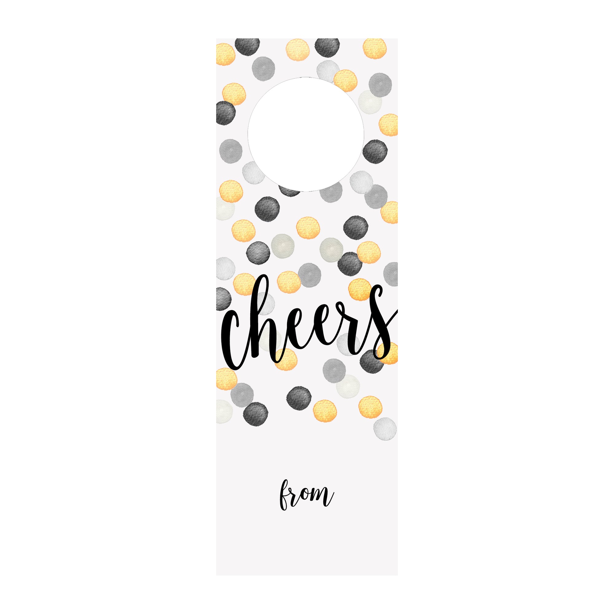 Champagne Dots Wine Tag