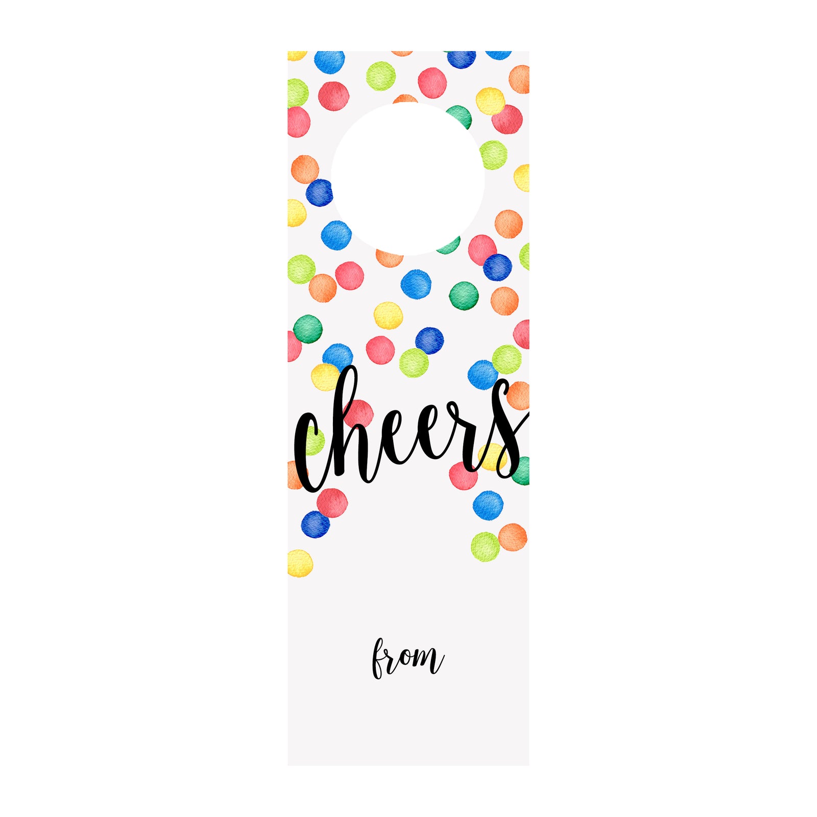 Confetti Dots Wine Tag