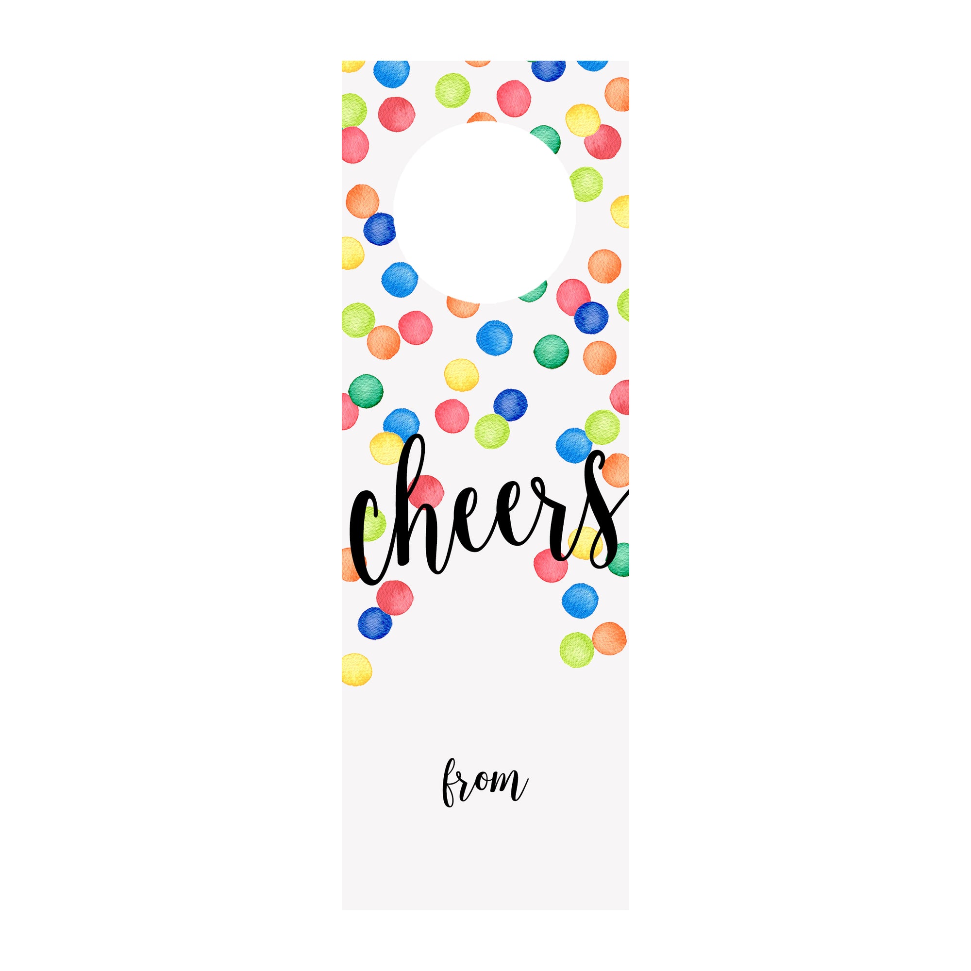Confetti Dots Wine Tag