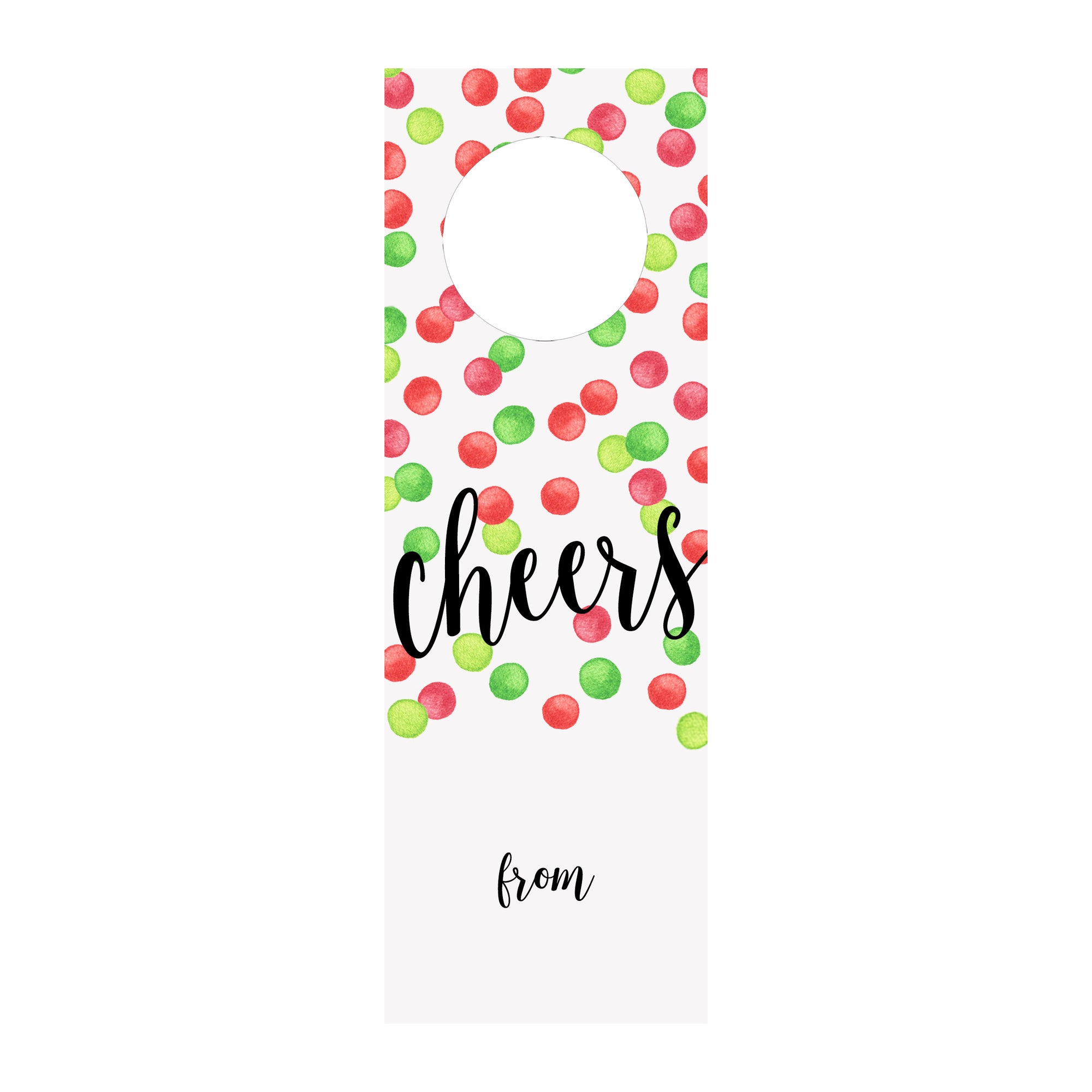 Holiday Dots Wine Tag