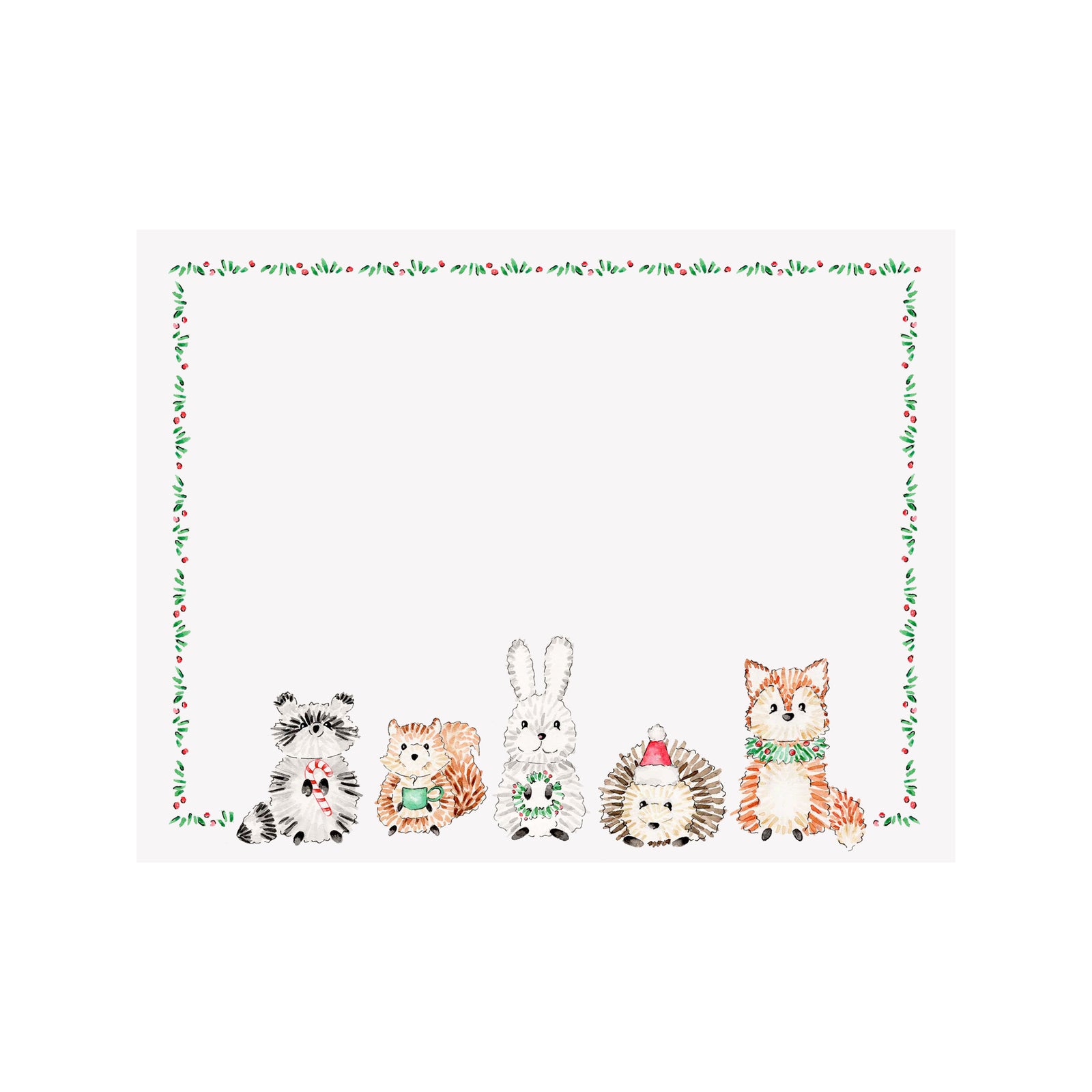 Woodlands Animals Holiday Note Card