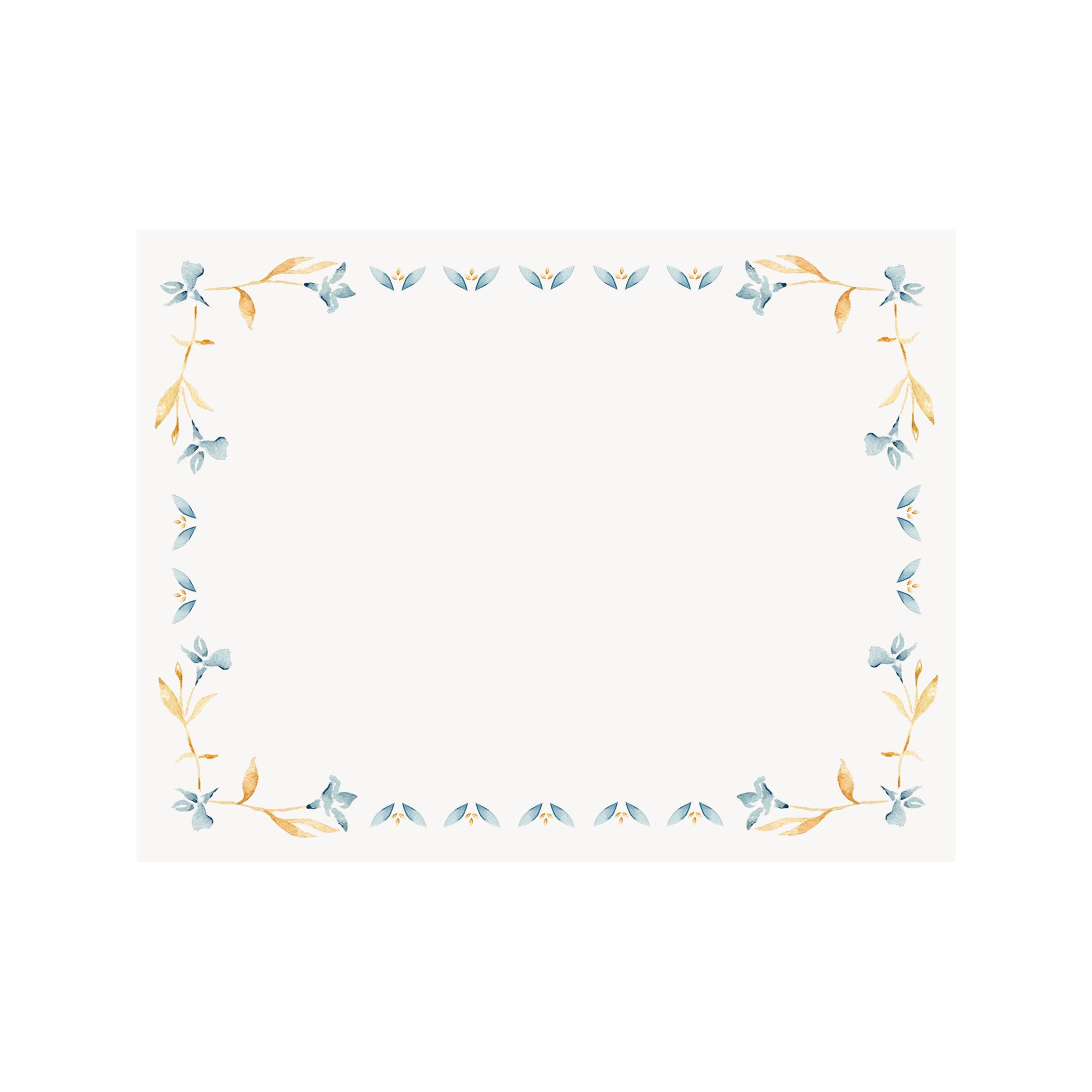 Cornflower Border Note Card