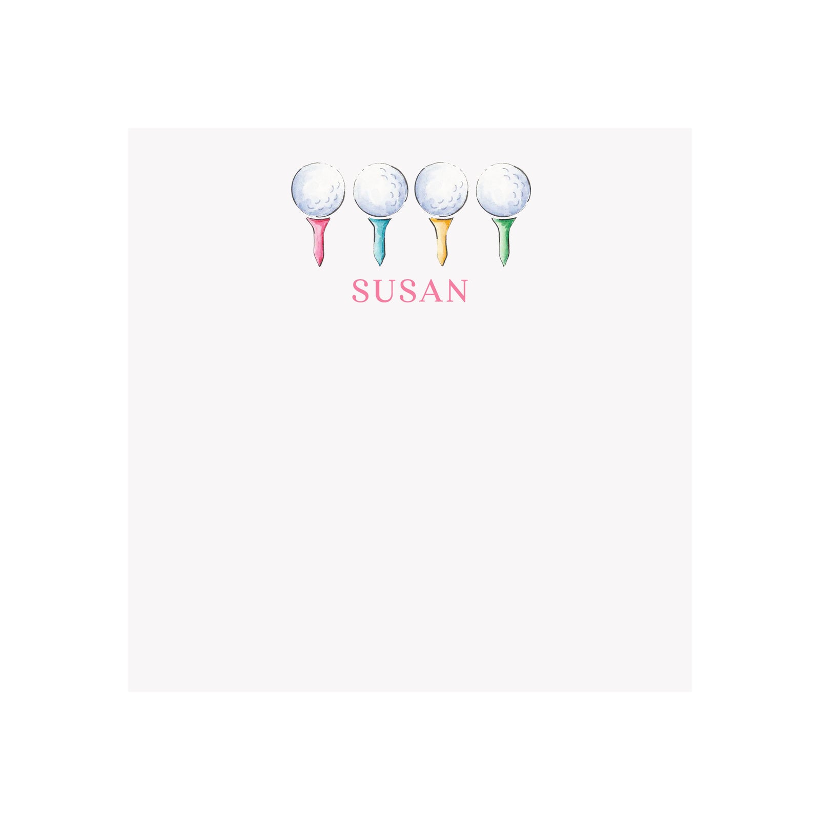 Golf Tees Notepad