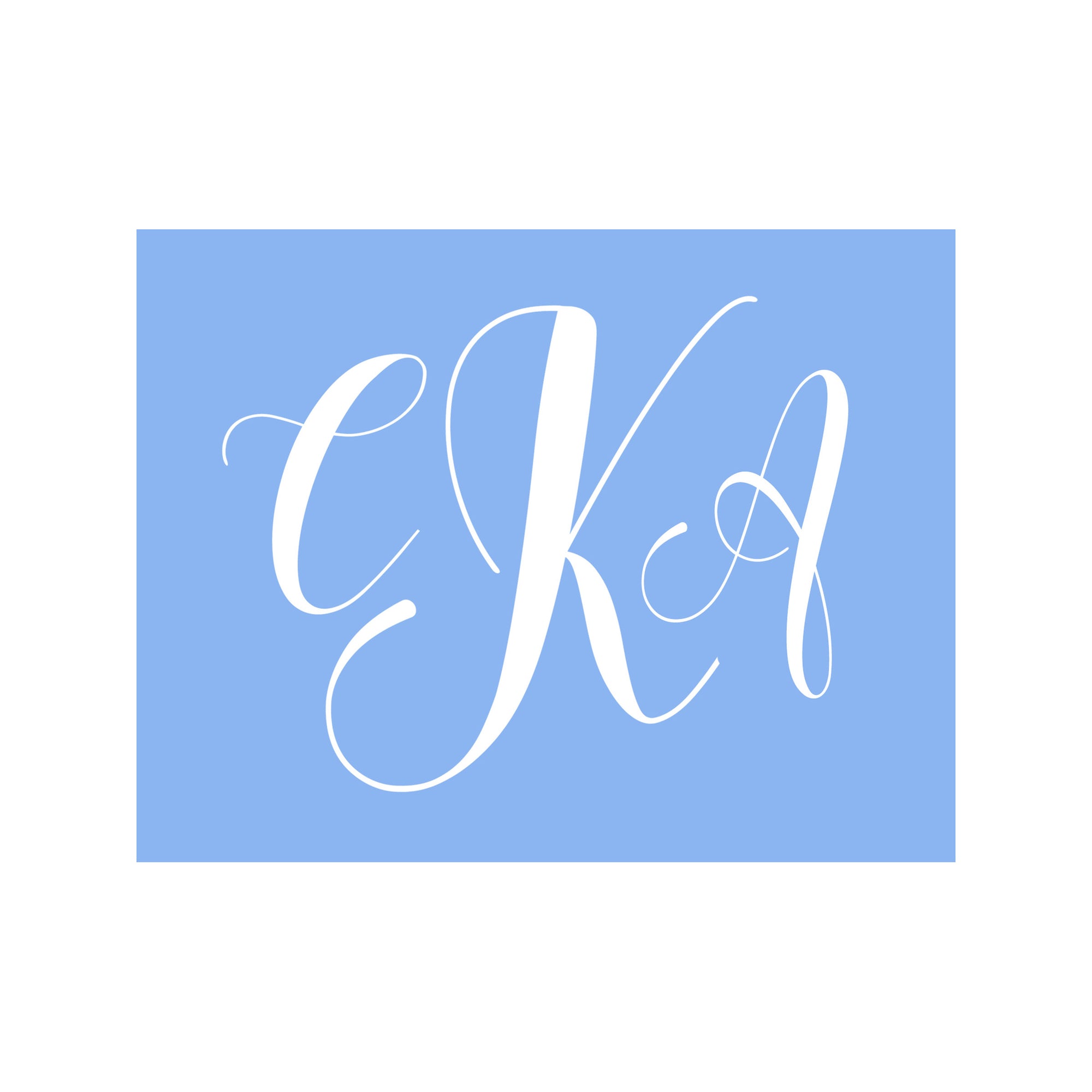 Monogram Stationery- Powder Blue
