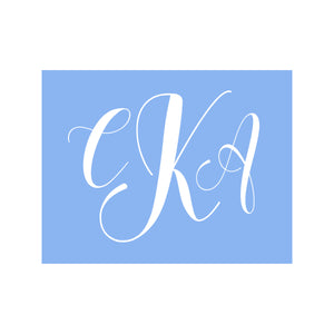 Monogram Stationery- Powder Blue