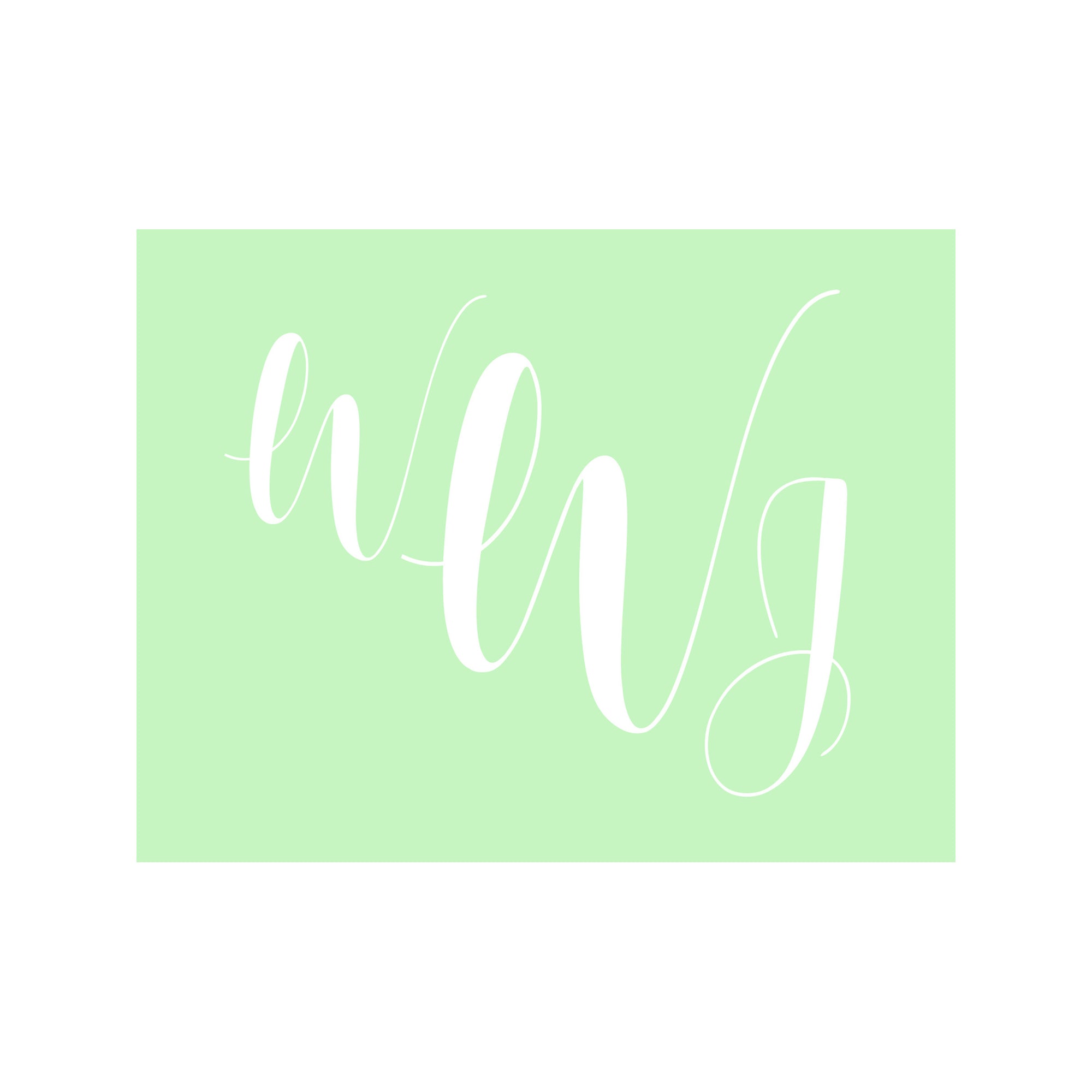 Monogram Stationery- Lime Green