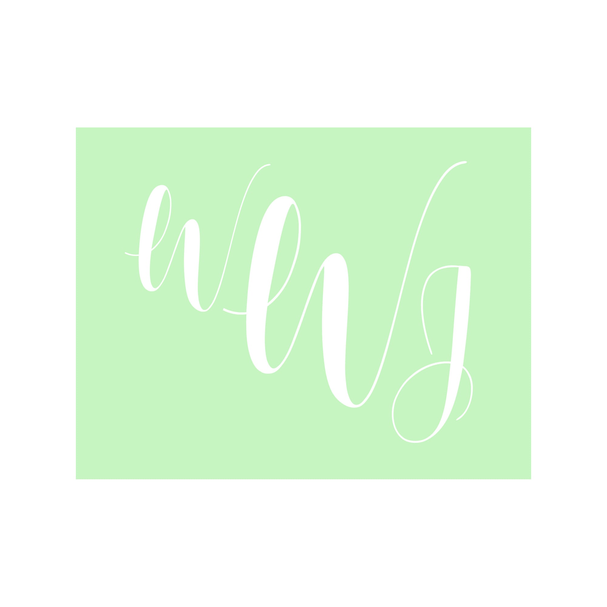 Monogram Stationery- Lime Green