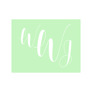 Monogram Stationery- Lime Green