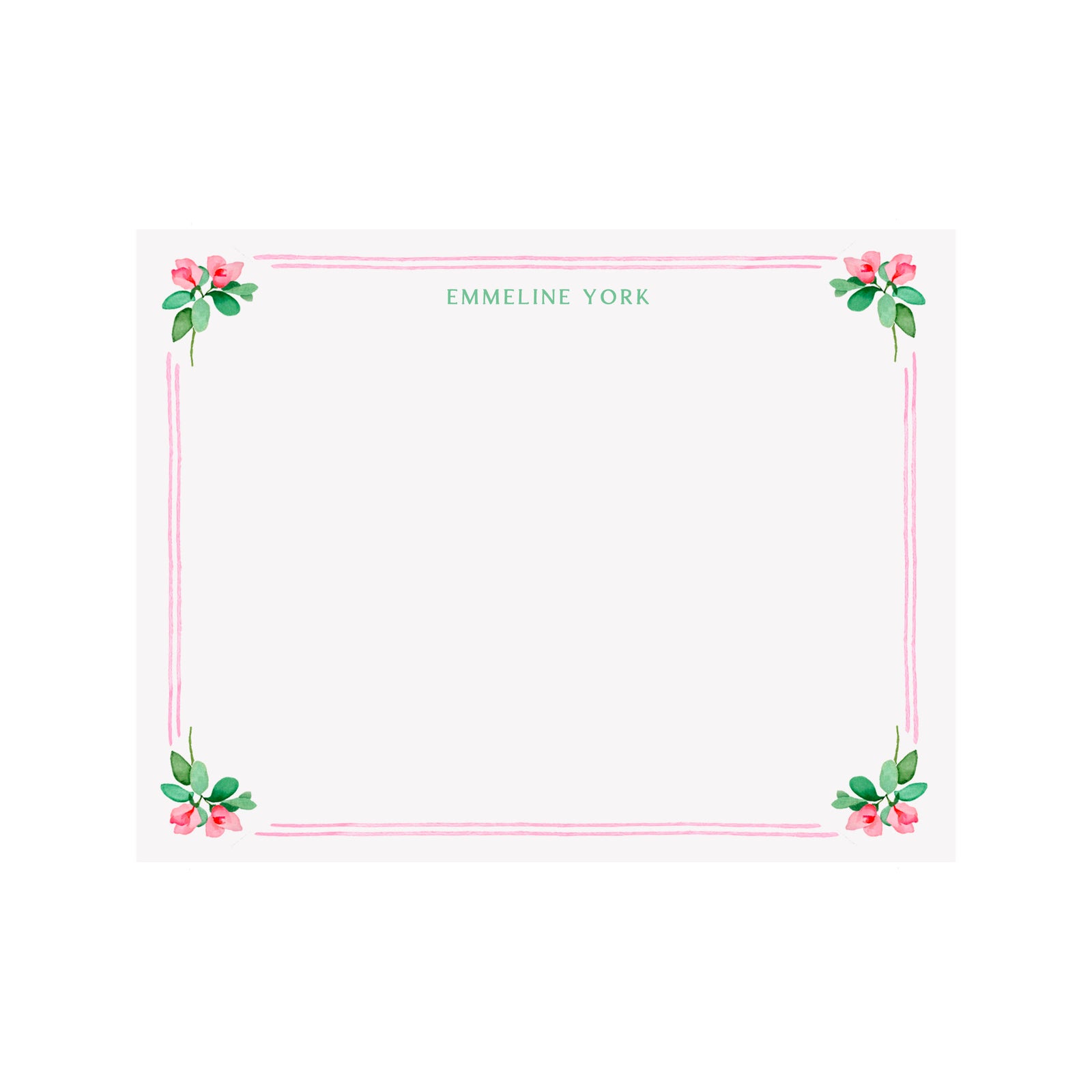 Azalea Border Personalized Stationery