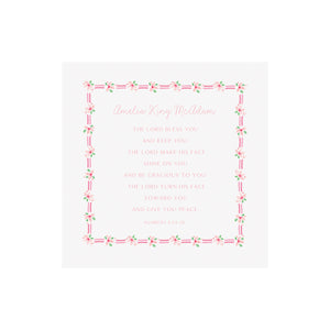Framed Baby Keepsake Verse Print- Pink
