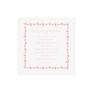 Framed Baby Keepsake Verse Print- Pink