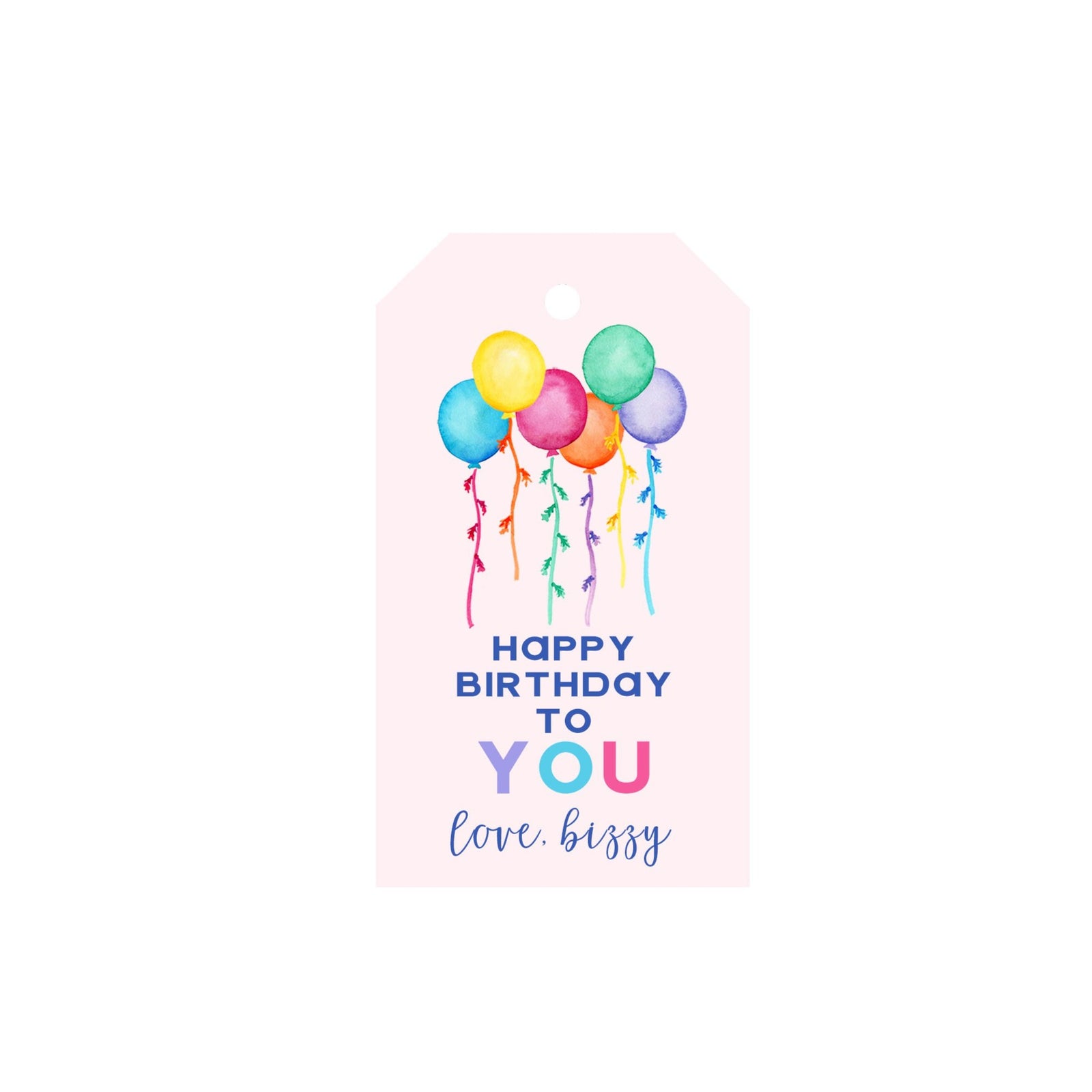 Birthday Balloons Personalized Luggage Gift Tags
