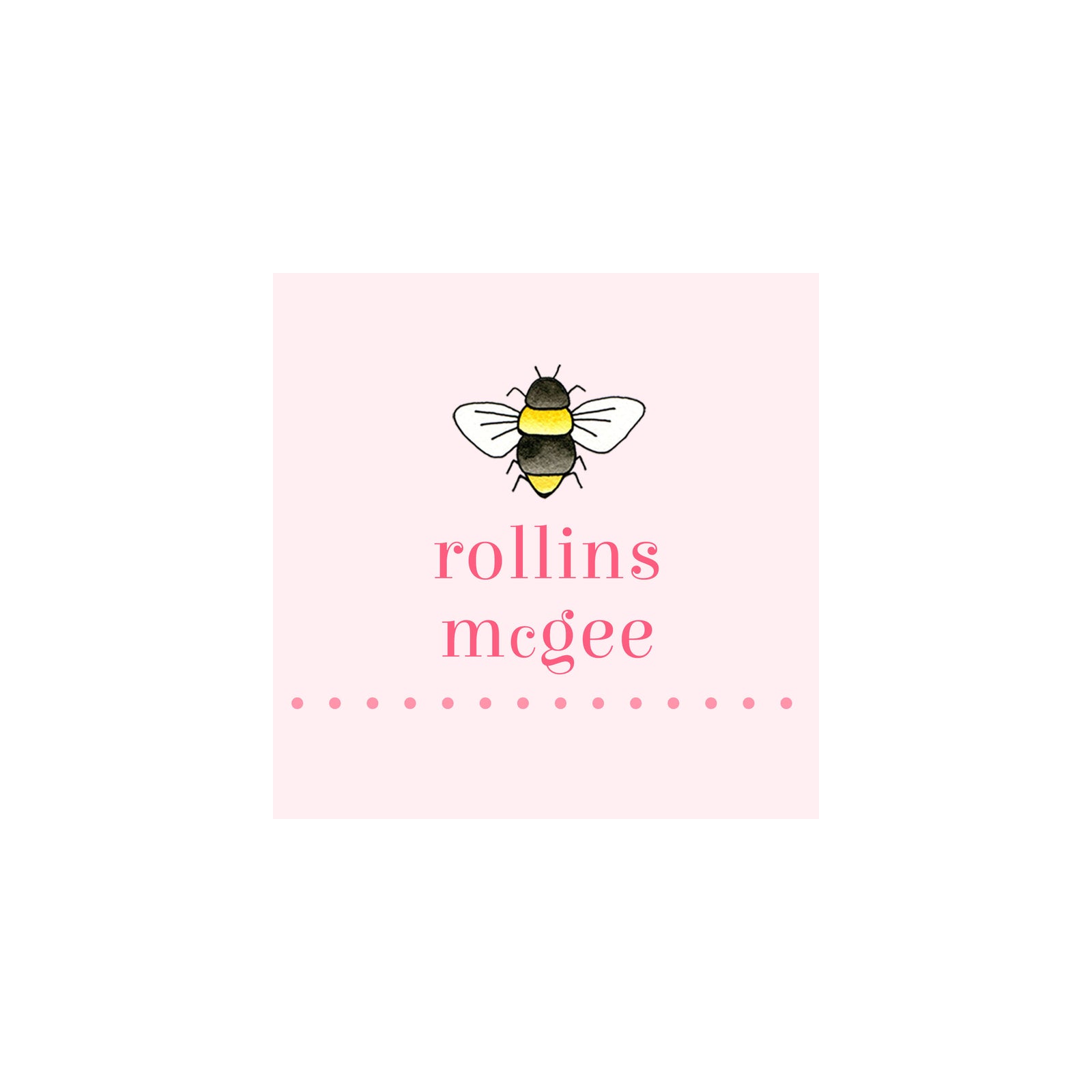 Bee Gift Tags & Stickers- Pink