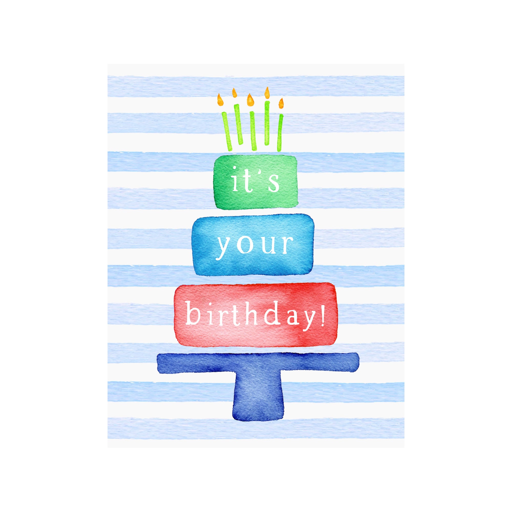 It's Your Birthday Cake Card- Blue