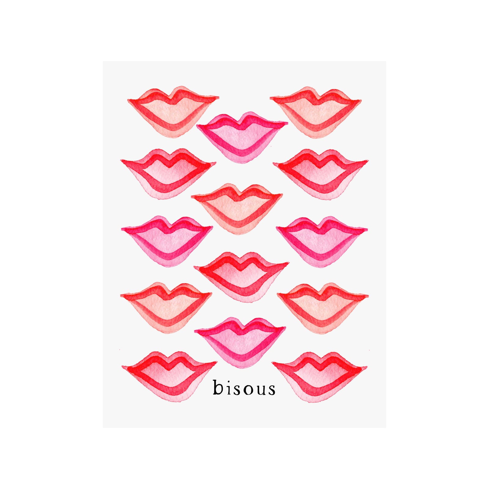 Bisous Love Card