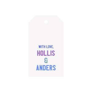 Block Shadow Names Personalized Luggage Gift Tags